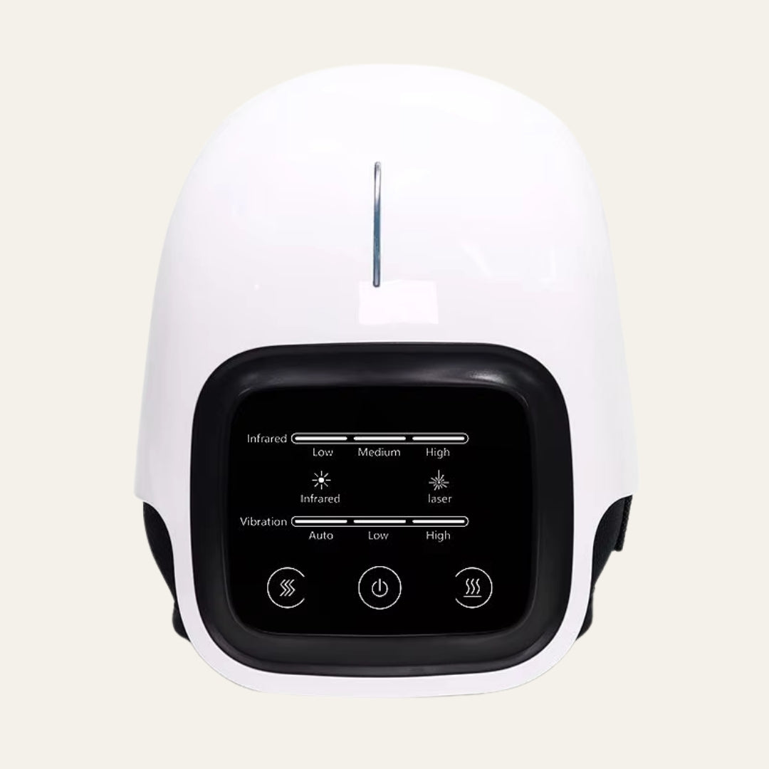 AuraKnee Pro heated knee massager, front view with the LED touch panel
