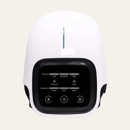 AuraKnee Pro heated knee massager, front view with the LED touch panel